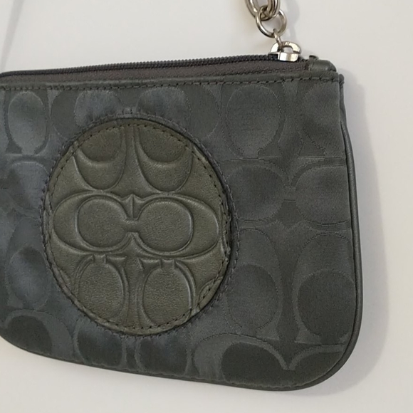 COACH Monogram Canvas/Leather Wristlet - Picture 3 of 8